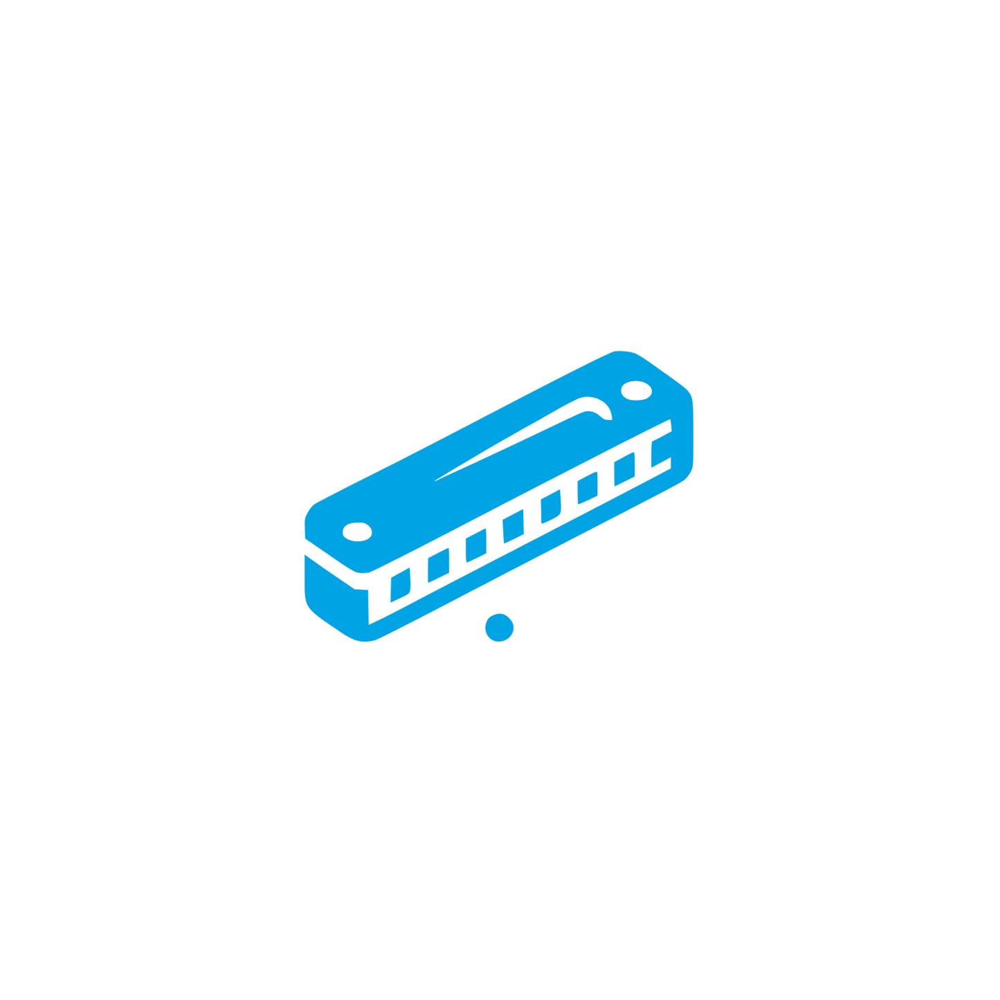 Harmonica Logo Design #00a3e4