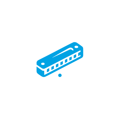 Harmonica Logo Design #00a3e4