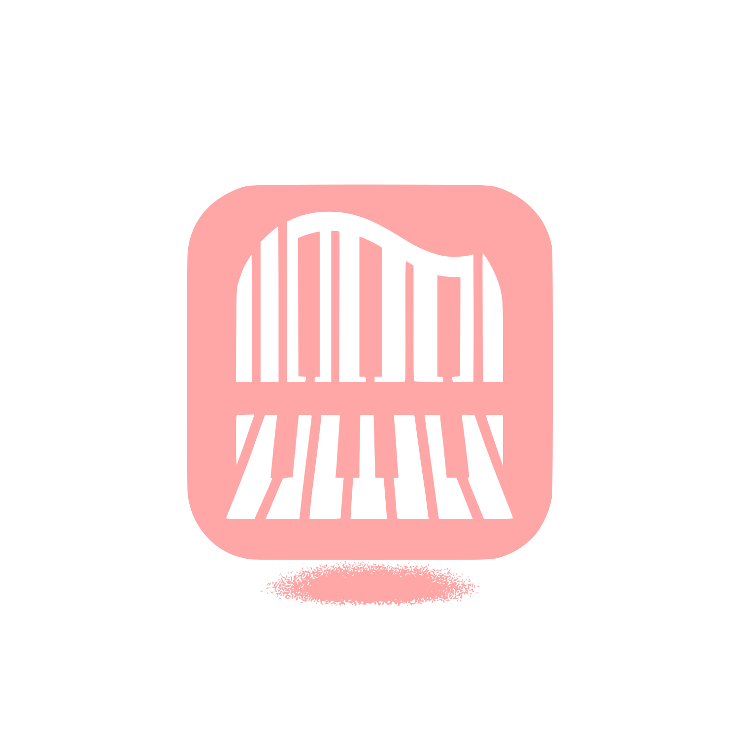 Music Piano Logo #ffa6a6