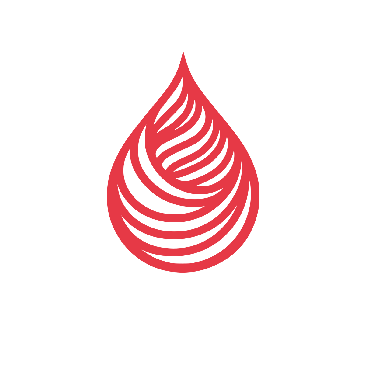 Drop Flame Lines Logo #E63946
