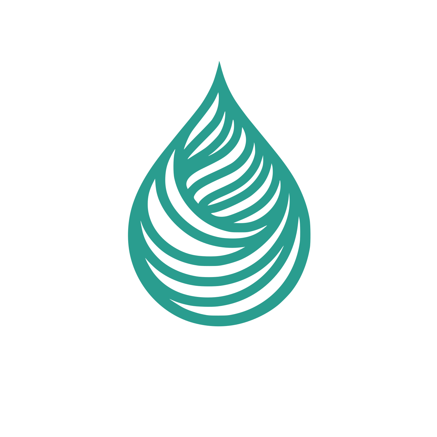 Drop Flame Lines Logo #2A9D8F