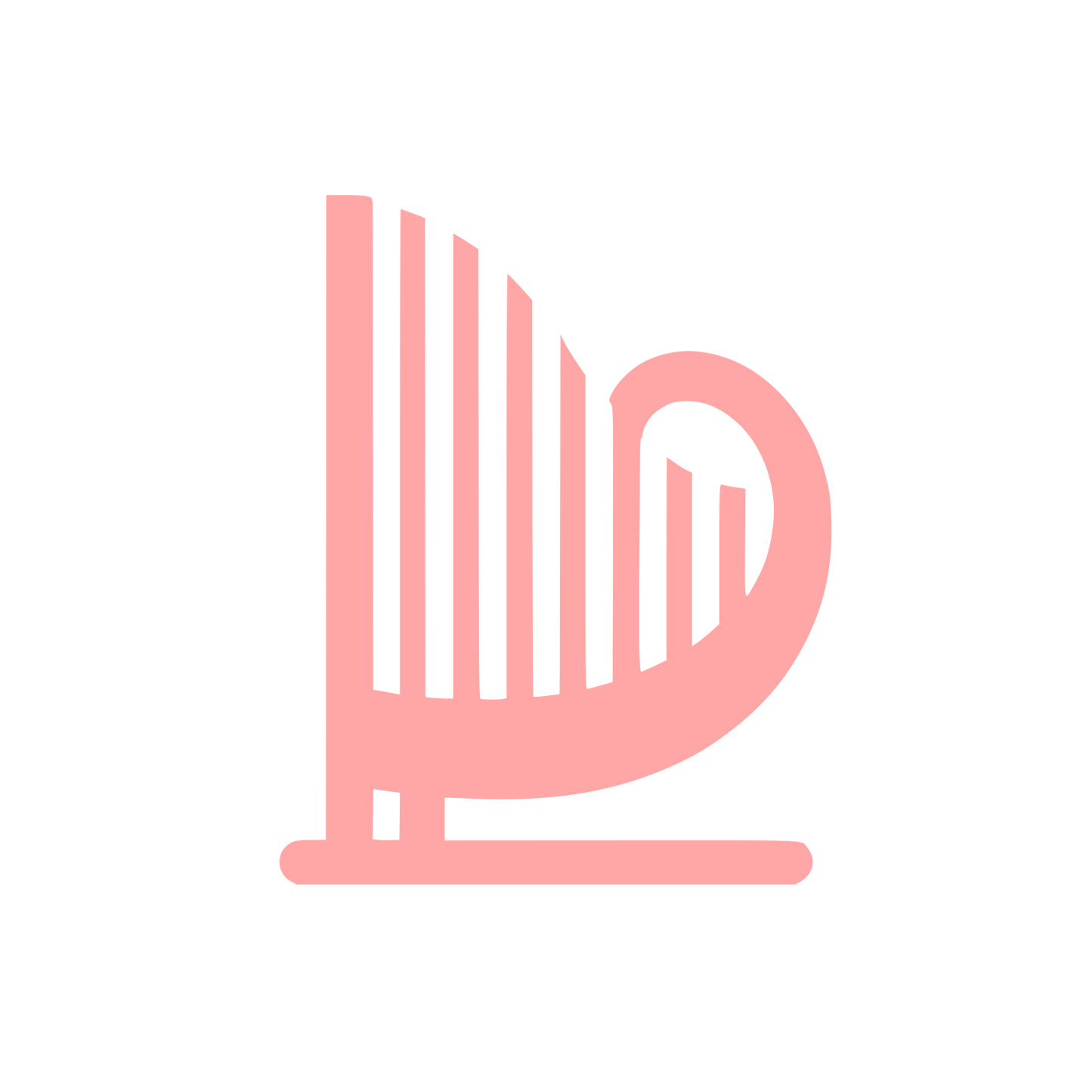 Logo of a Harp #ffa6a6