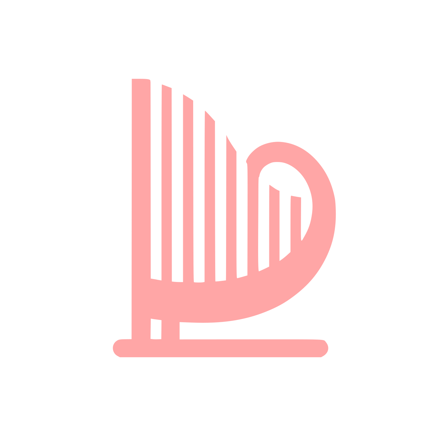 Logo of a Harp #ffa6a6