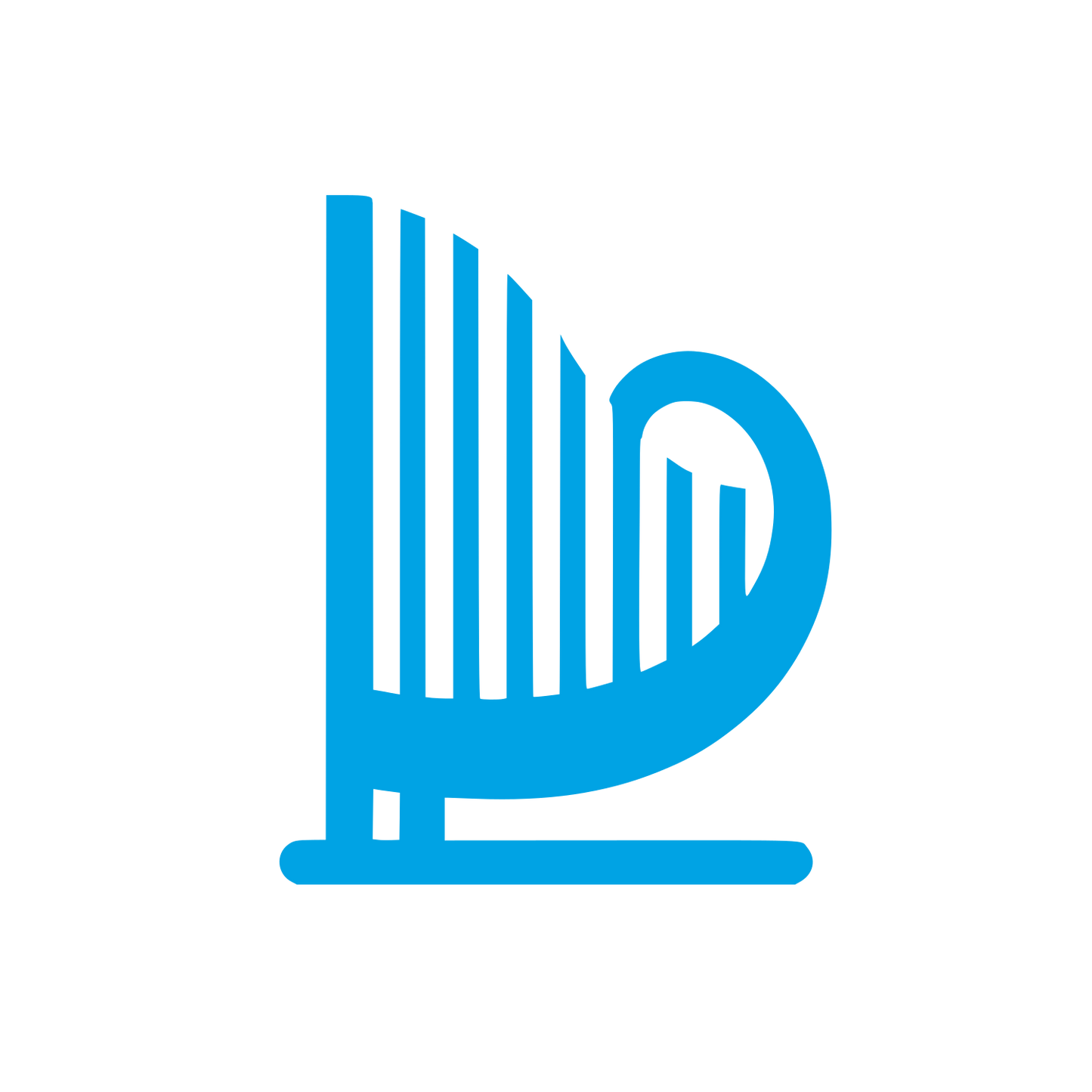 Logo of a Harp #00a3e4