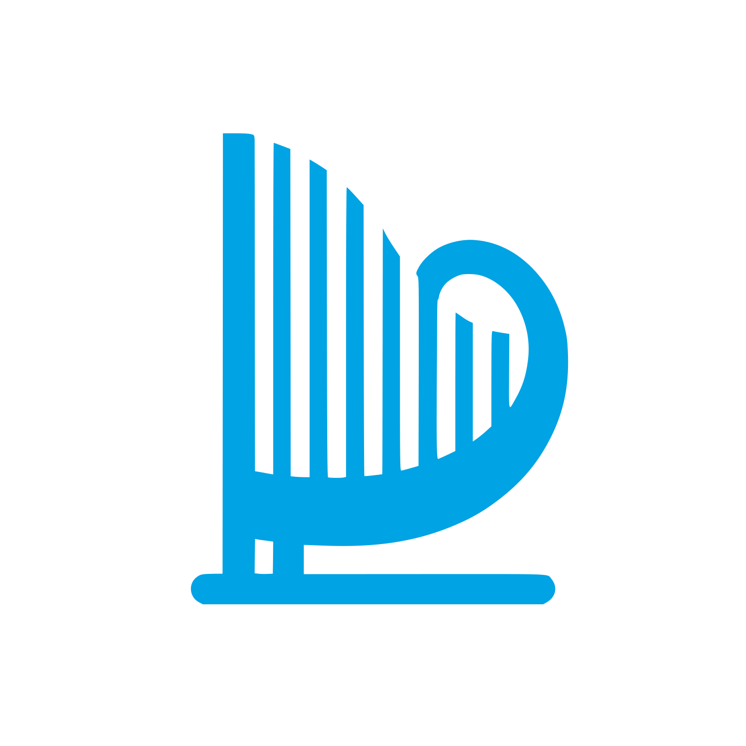Logo of a Harp #00a3e4