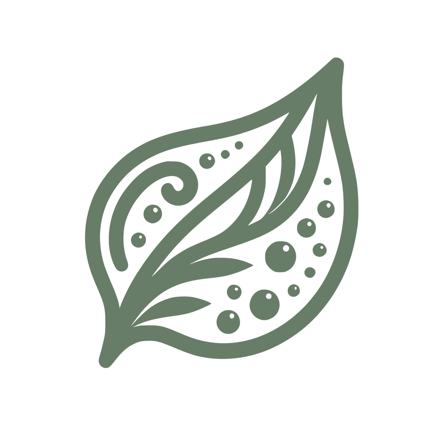 Leaf Cleaning Service Logo #687D68