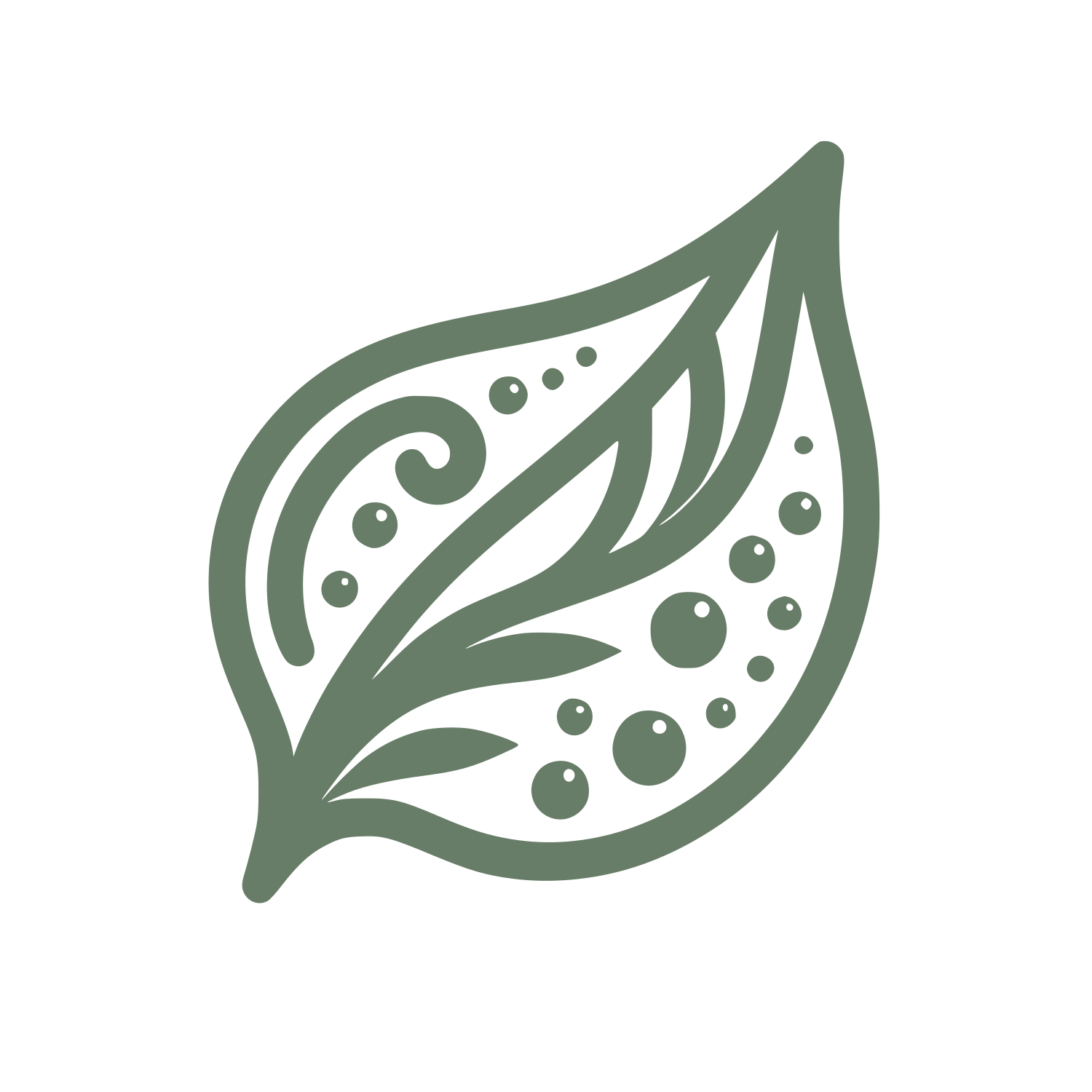 Leaf Cleaning Service Logo #687D68