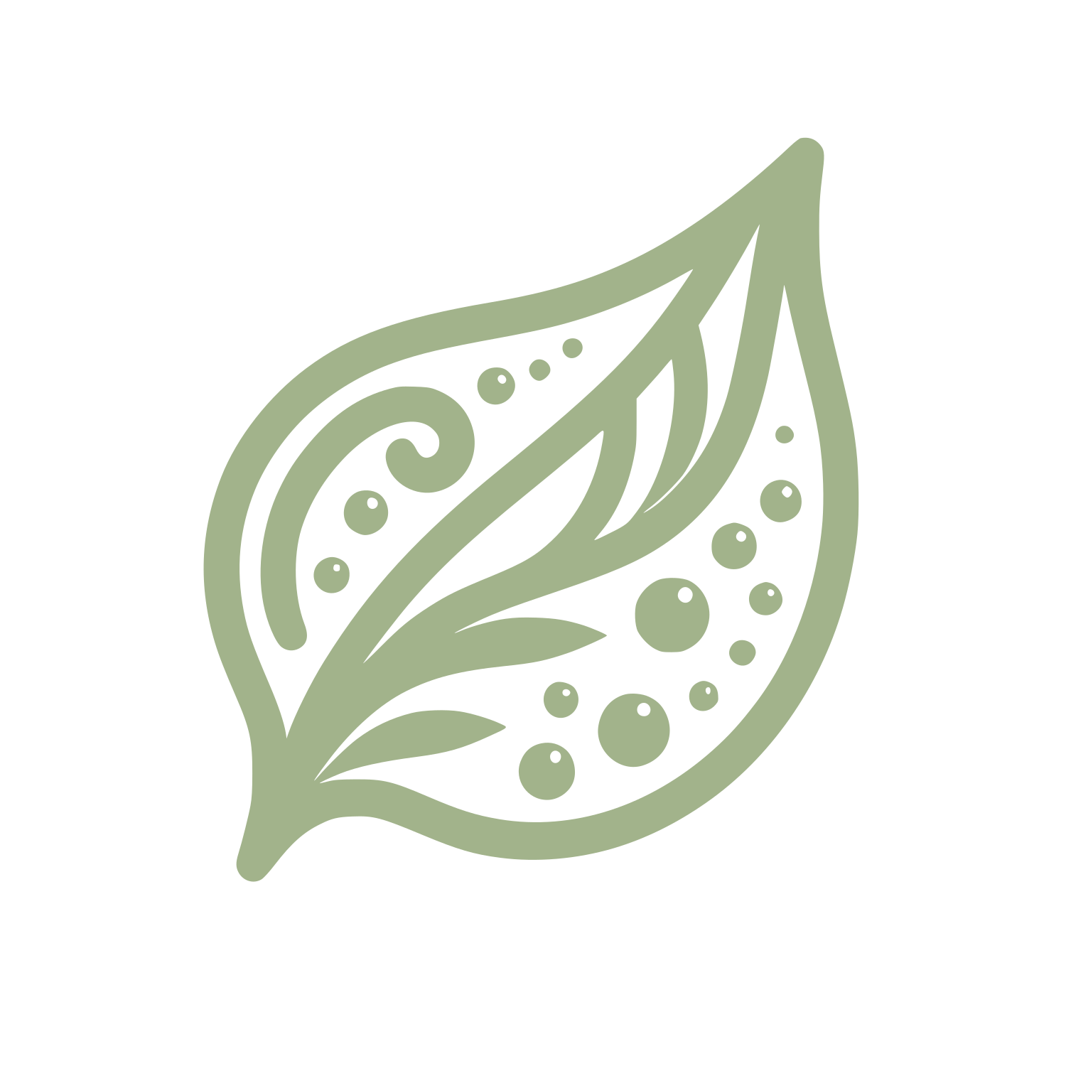 Leaf Cleaning Service Logo #A2B38B