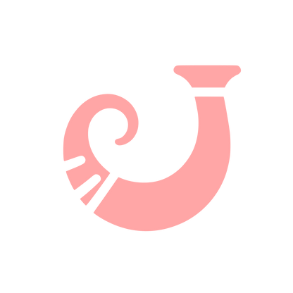 Horn Logo Design #ffa6a6
