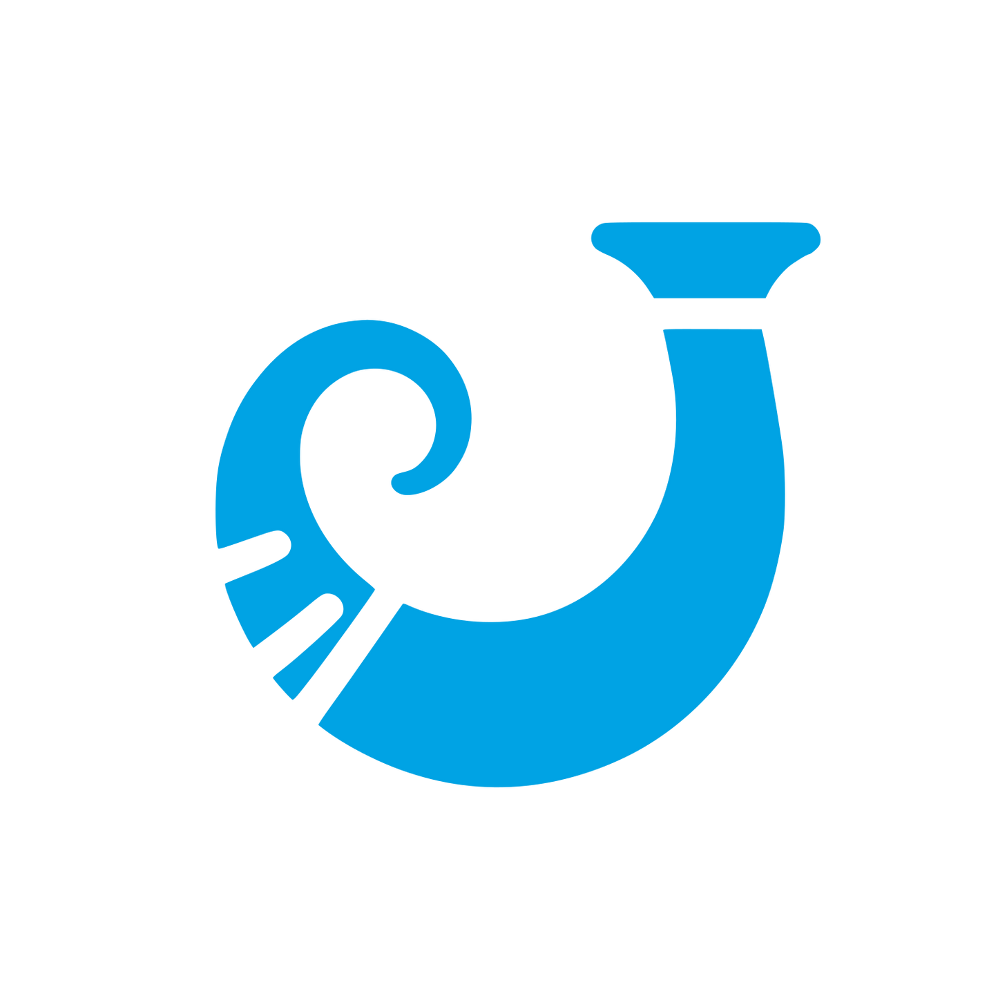 Horn Logo Design #00a3e4