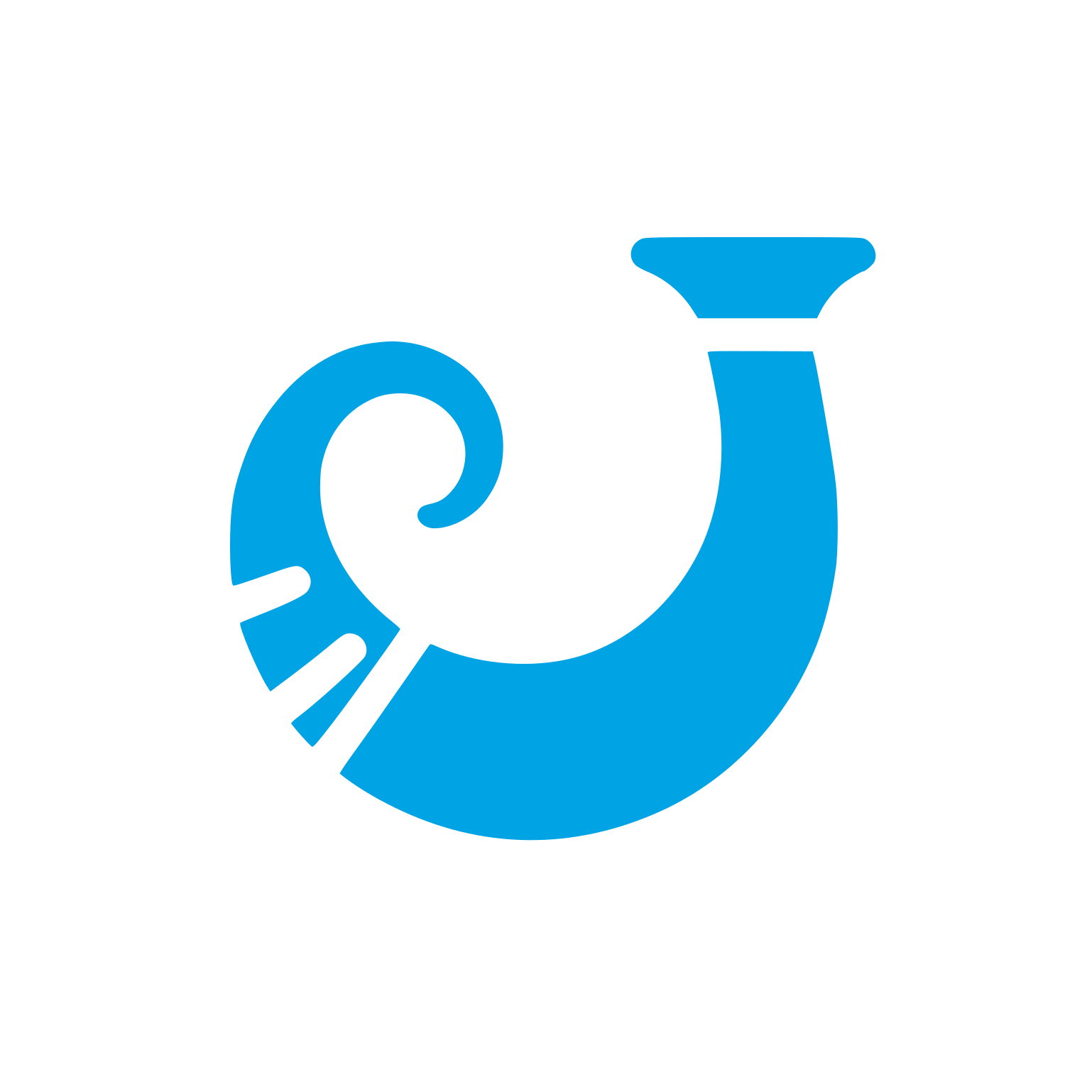 Horn Logo Design #00a3e4
