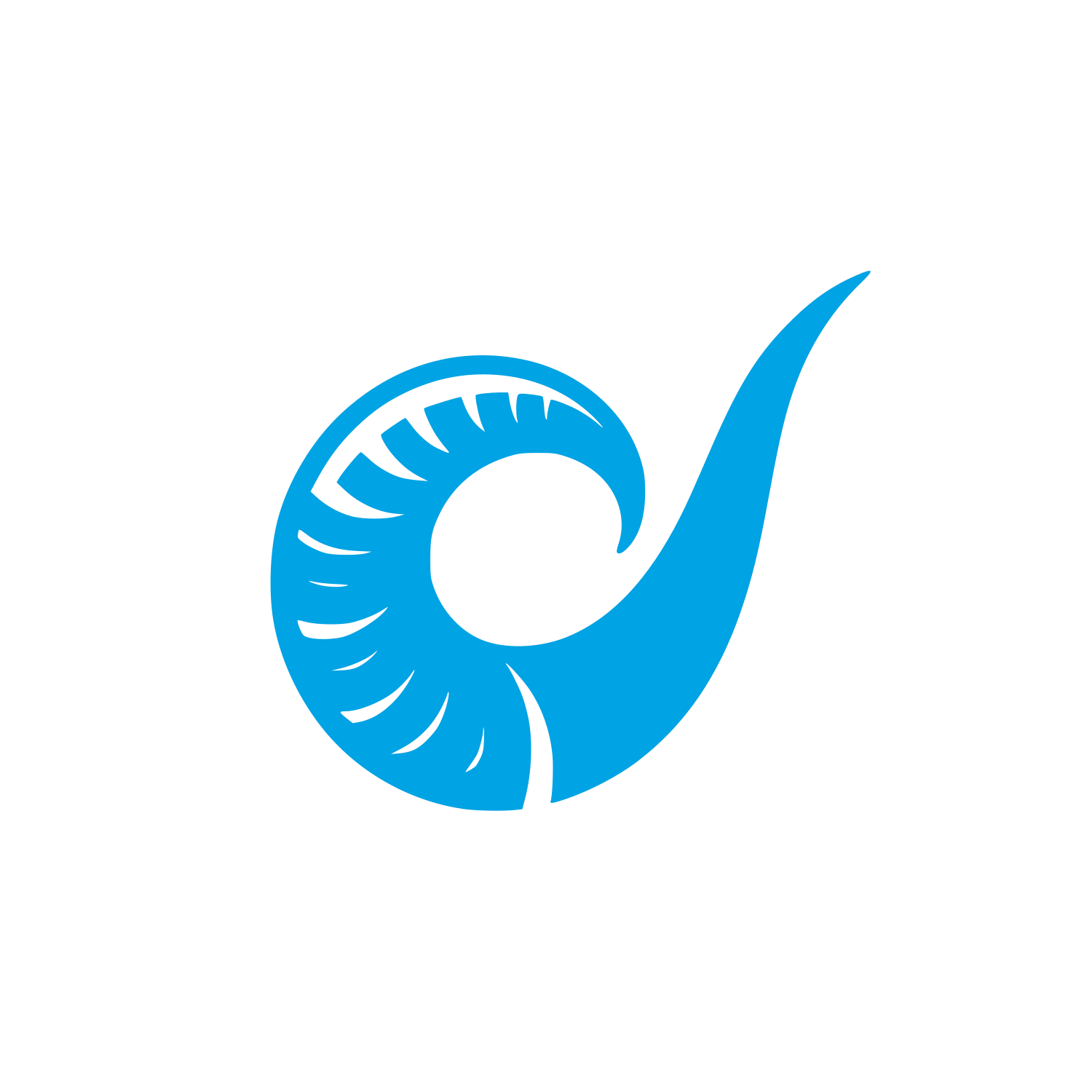 Shell Horn Logo #00a3e4