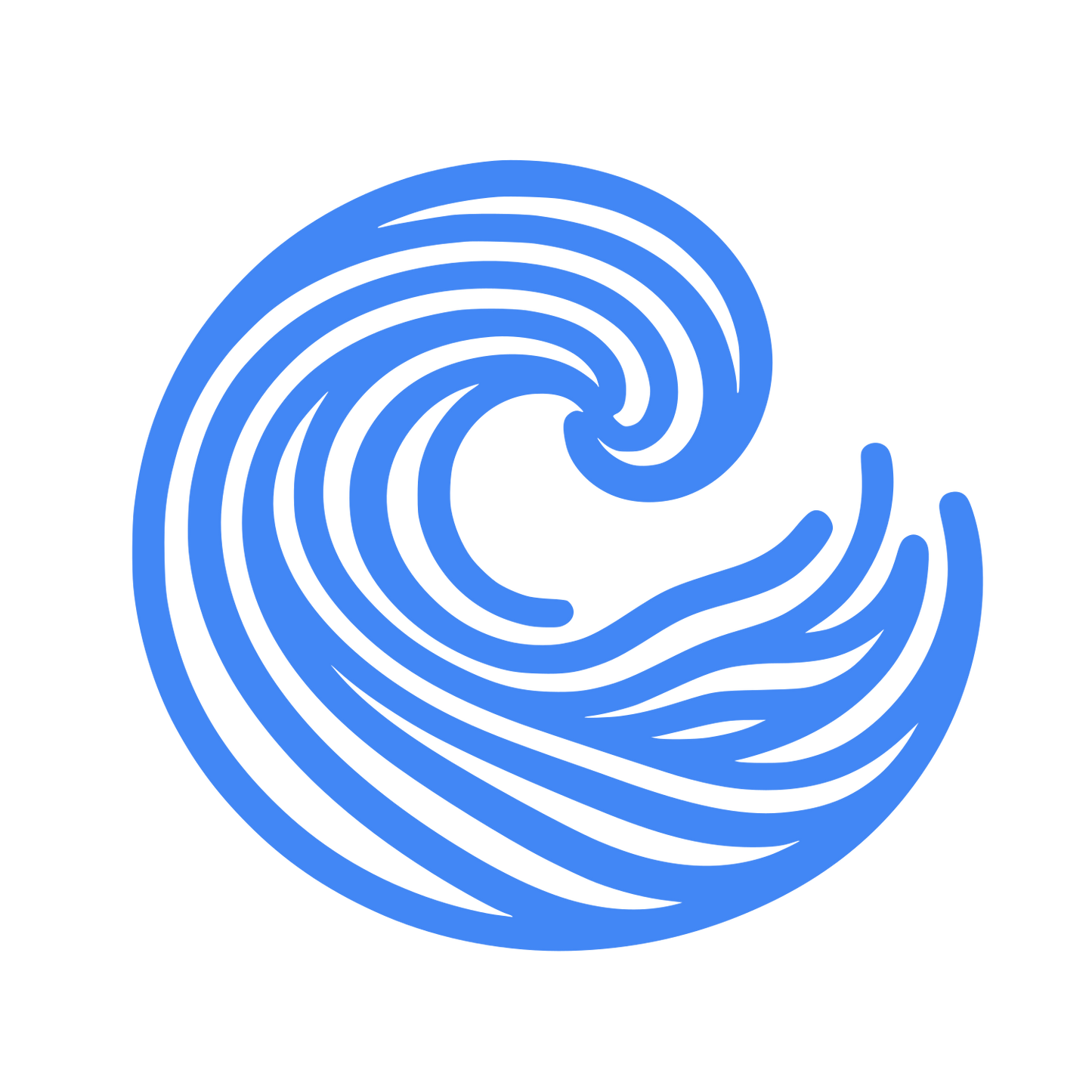Swirl Wave Logo #4287f5