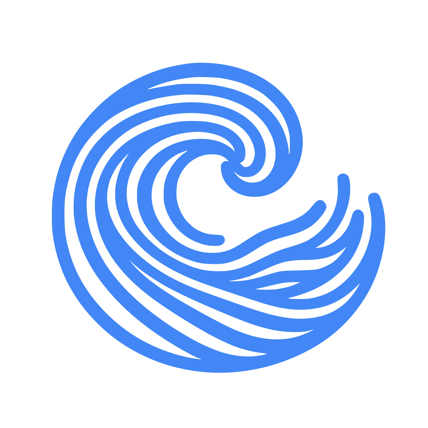 Swirl Wave Logo #4287f5