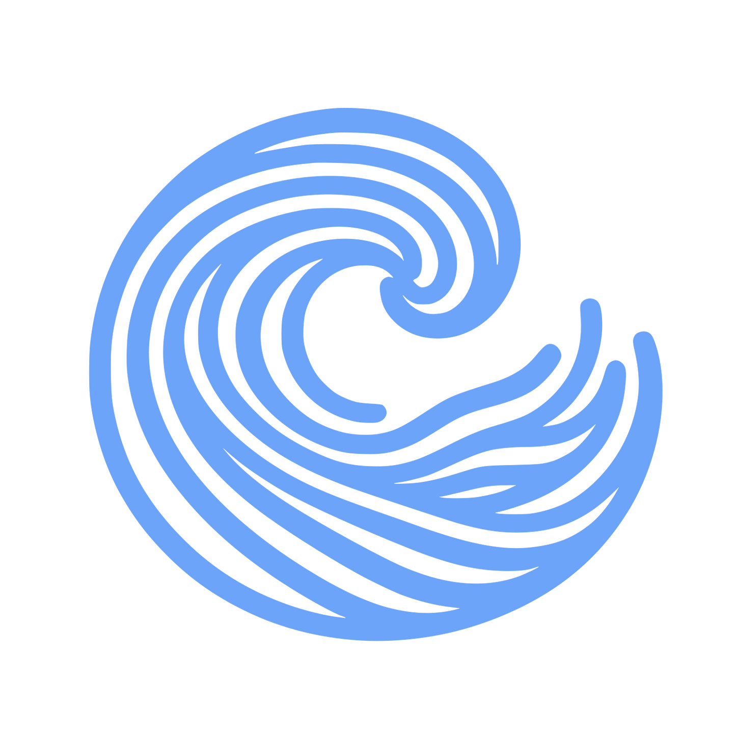 Swirl Wave Logo #6ba4f8