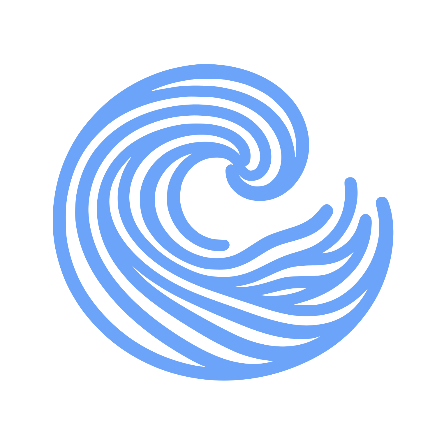 Swirl Wave Logo #6ba4f8