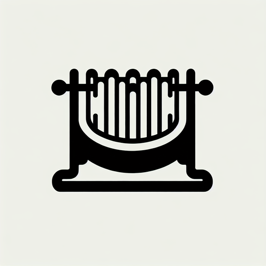 Hurdy Gurdy Musical Instrument Logo