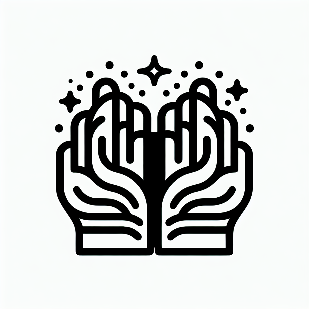 Hands Cradling Sparkles Logo