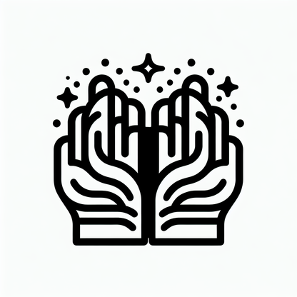 Hands Cradling Sparkles Logo