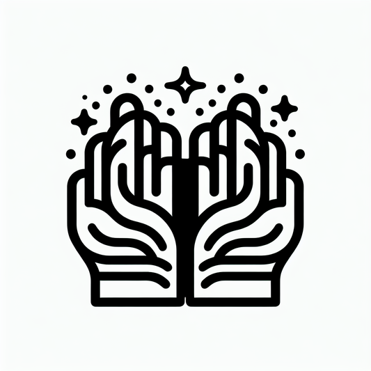 Hands Cradling Sparkles Logo
