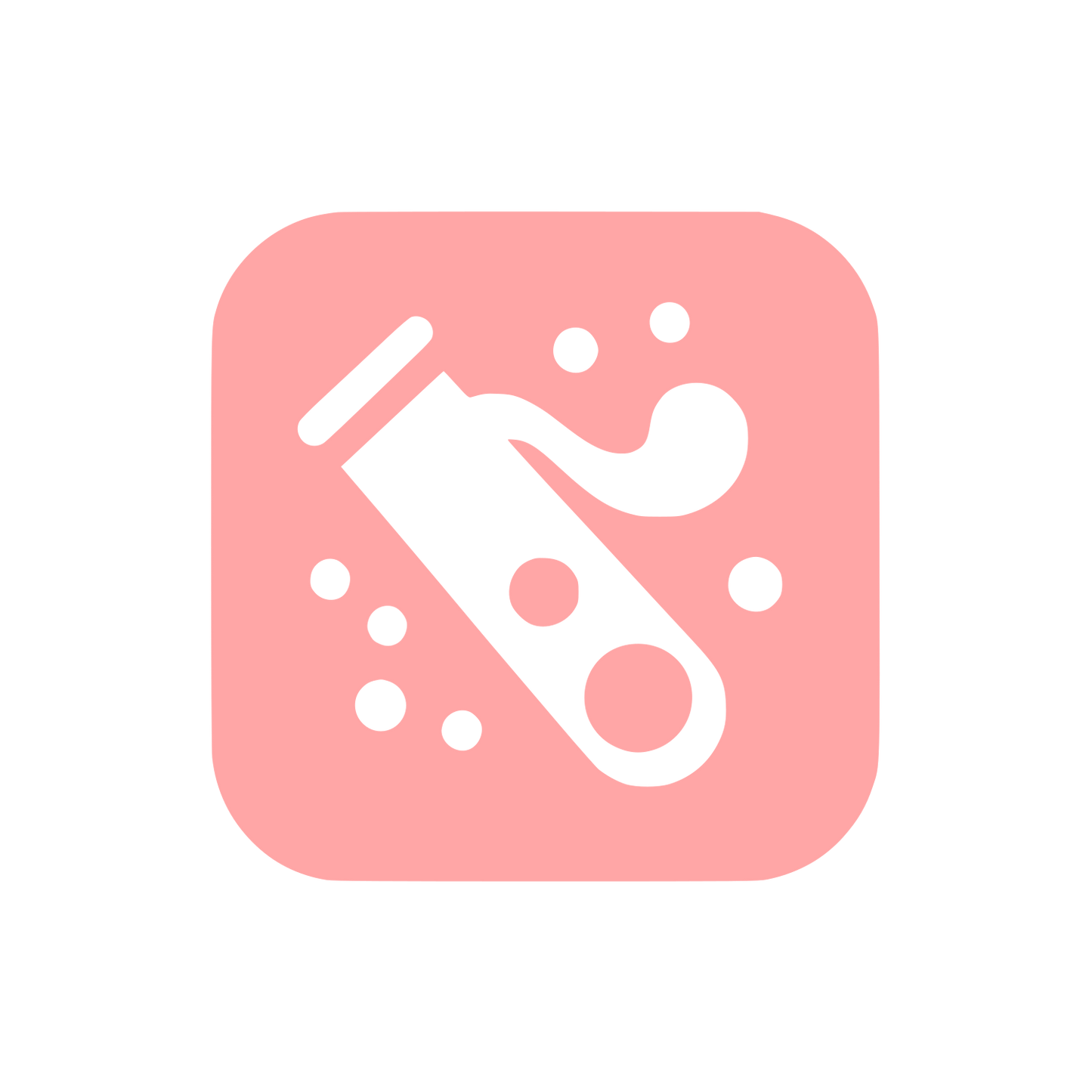 Laboratory Test Tube Logo #ffa6a6