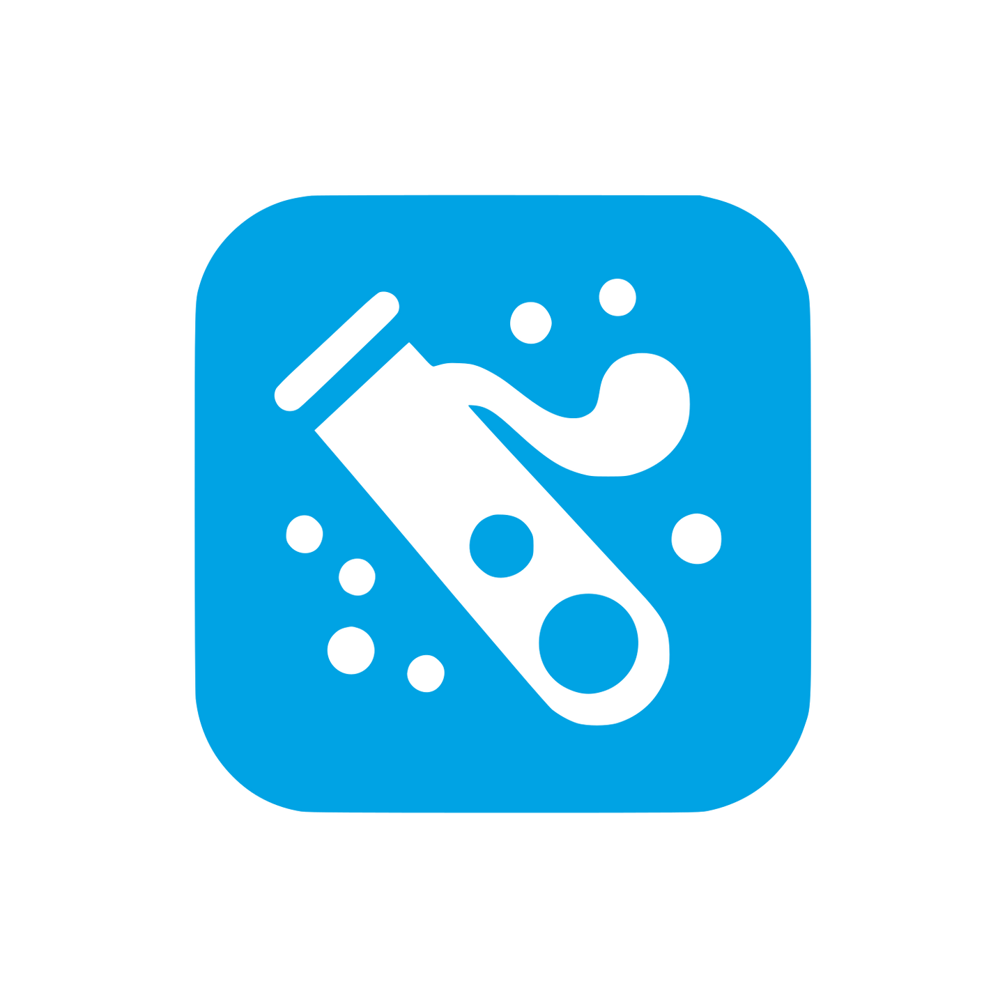 Laboratory Test Tube Logo #00a3e4