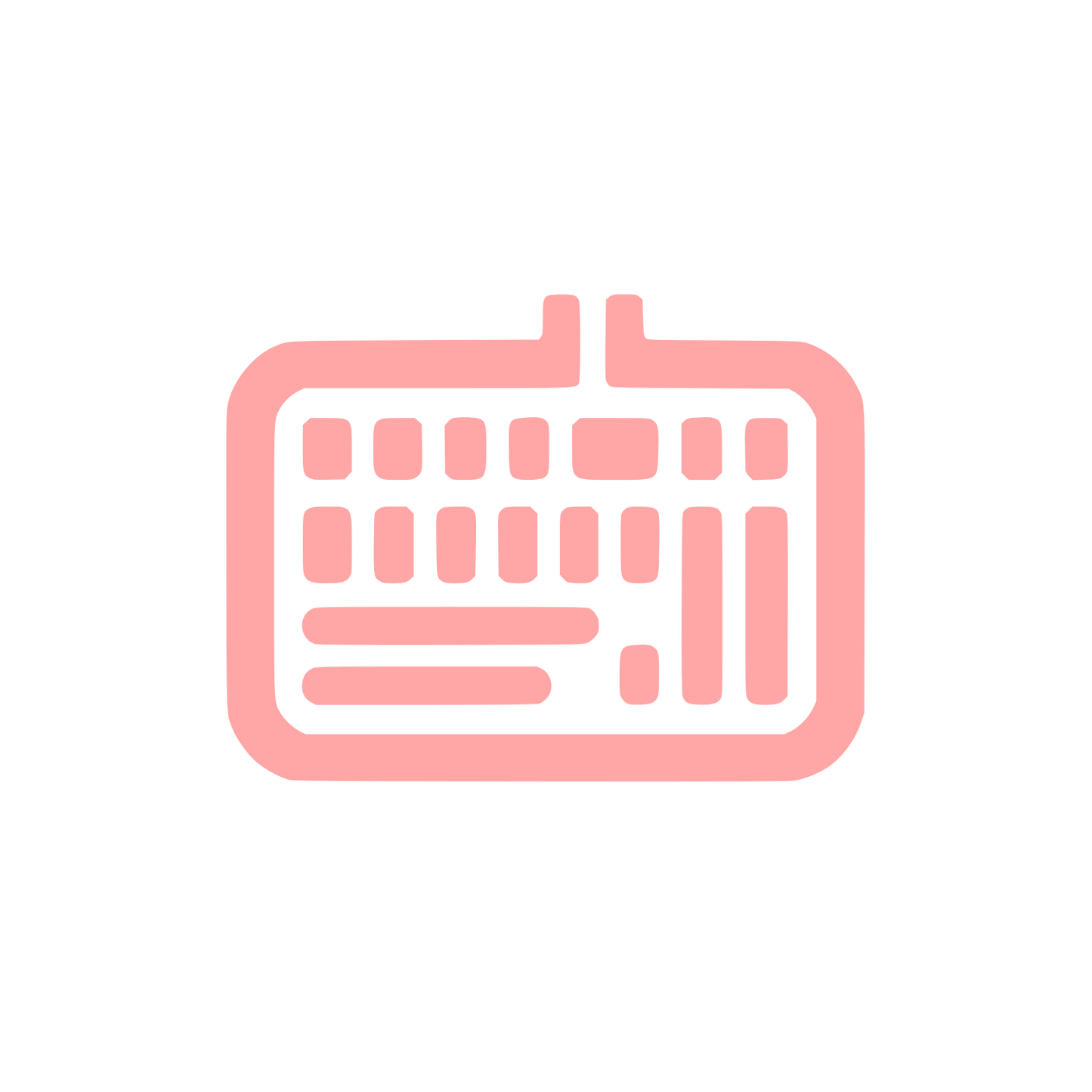 Keyboard Logo Design #ffa6a6