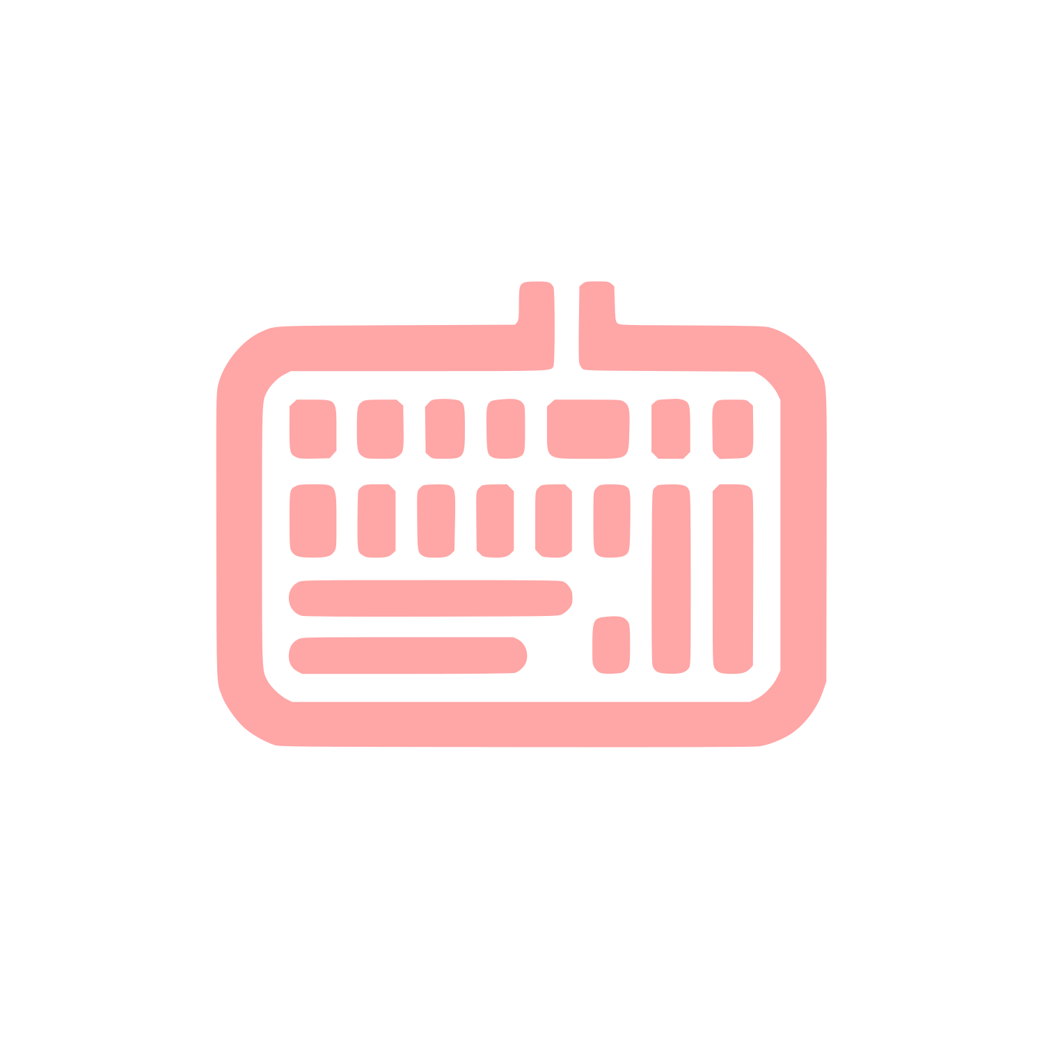 Keyboard Logo Design #ffa6a6