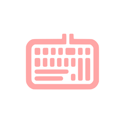 Keyboard Logo Design #ffa6a6