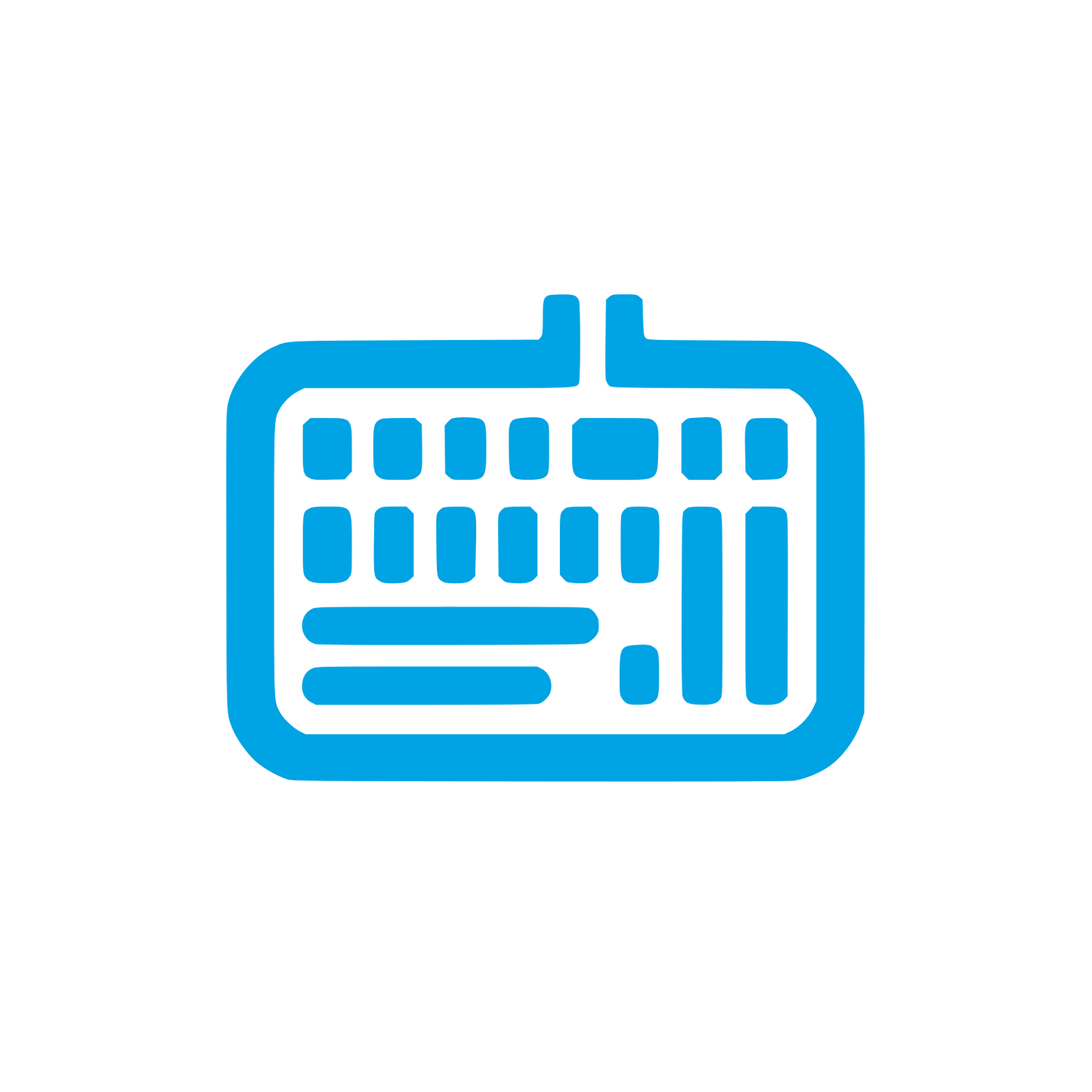 Keyboard Logo Design #00a3e4