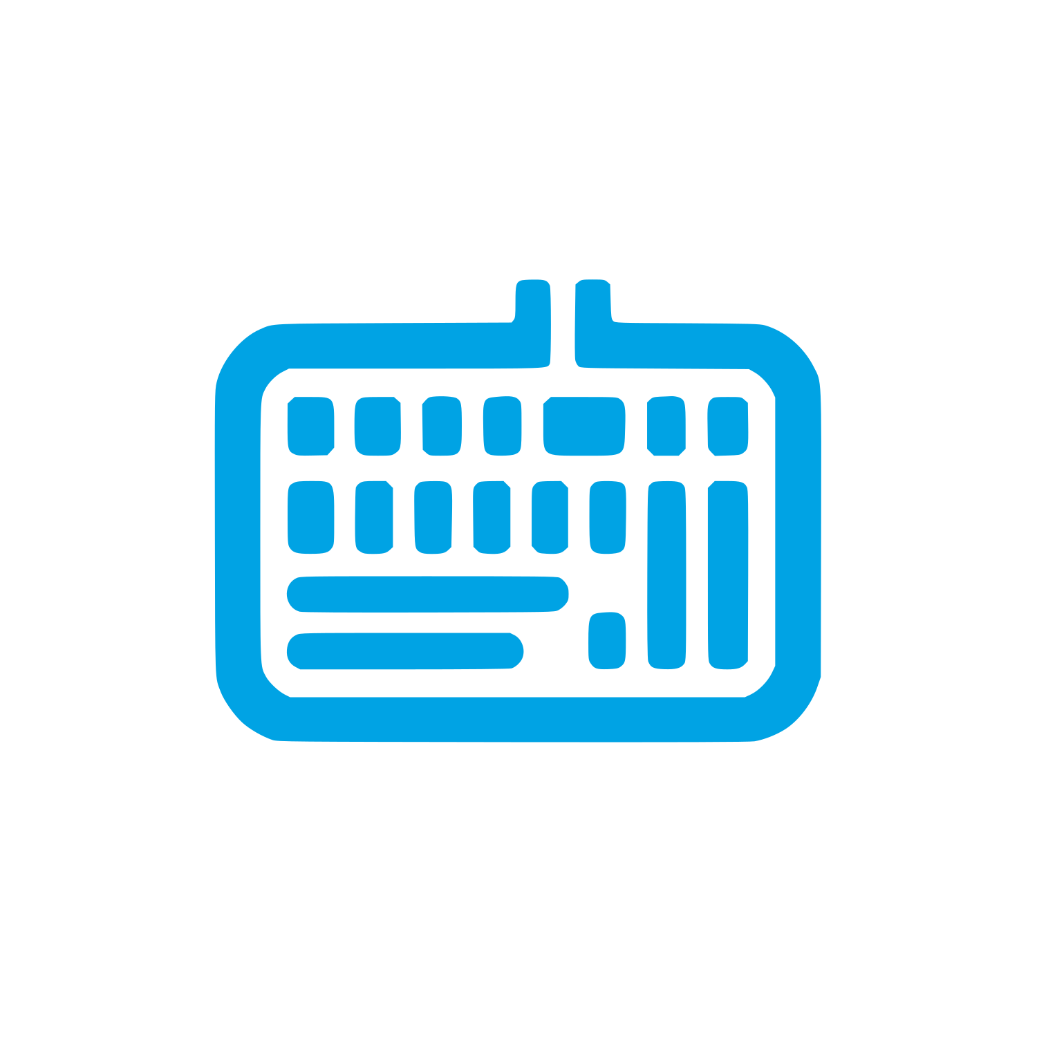 Keyboard Logo Design #00a3e4