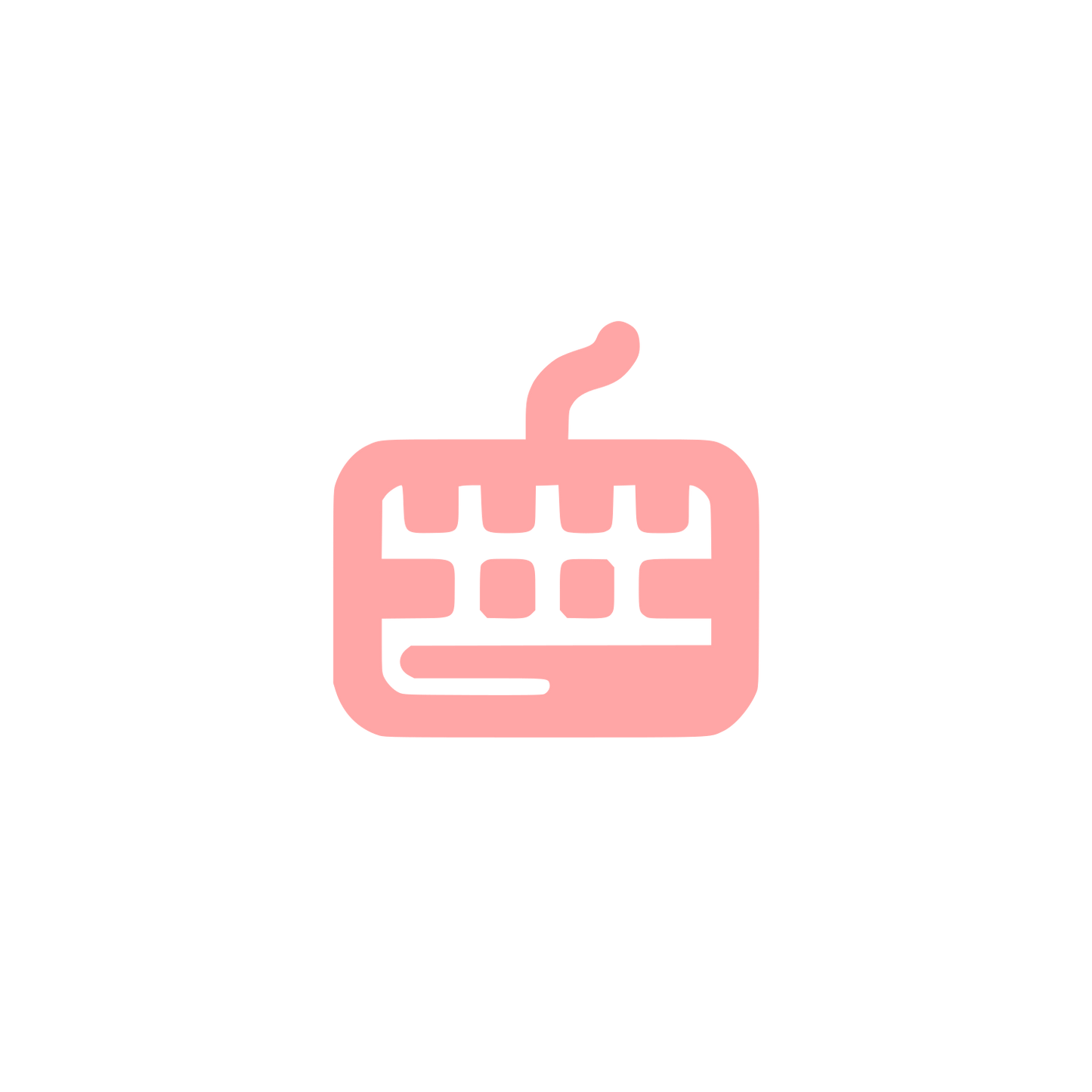 Keyboard Logo Design #ffa6a6