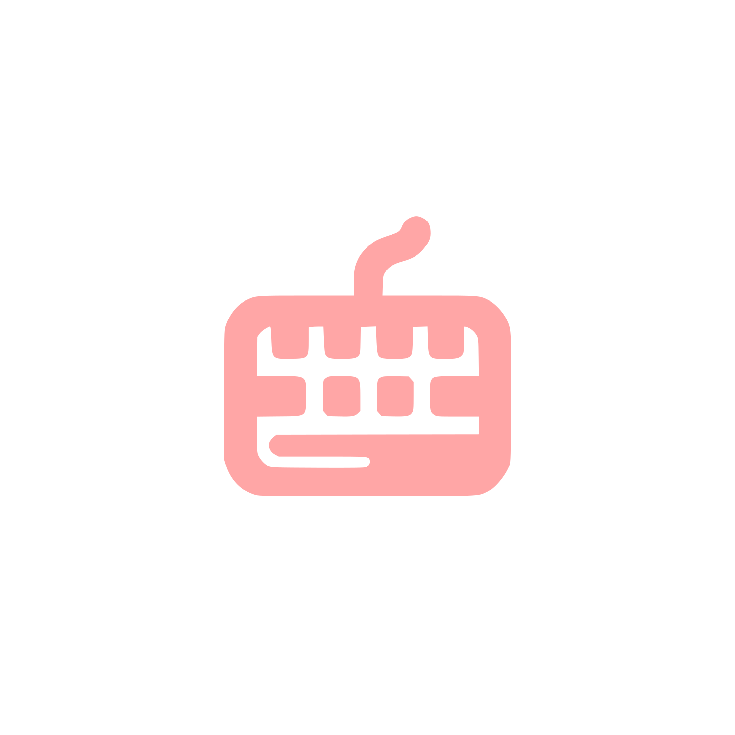 Keyboard Logo Design #ffa6a6