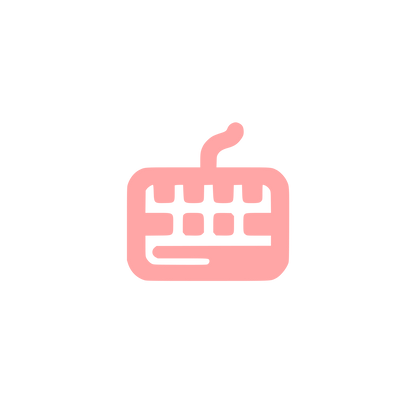 Keyboard Logo Design #ffa6a6