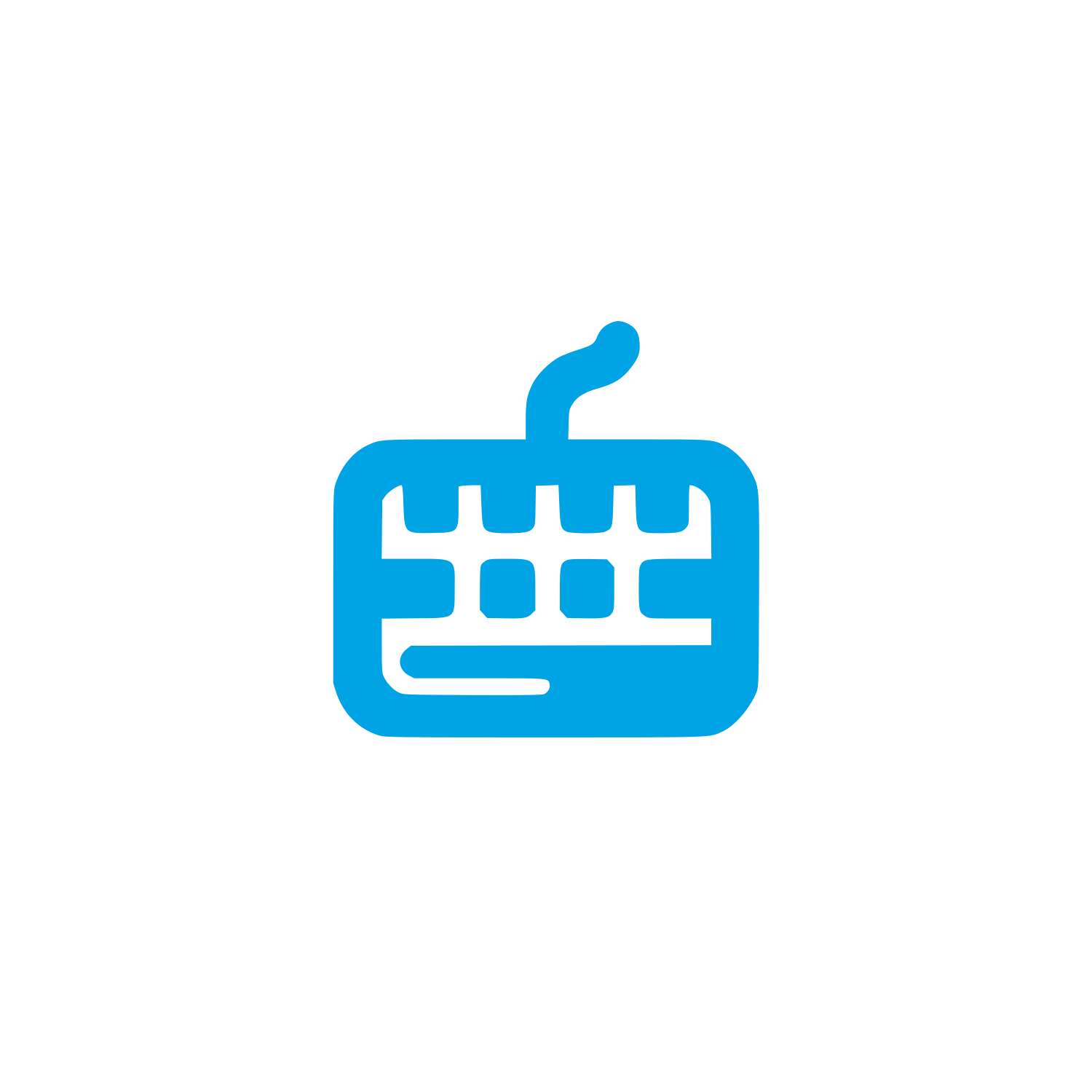 Keyboard Logo Design #00a3e4