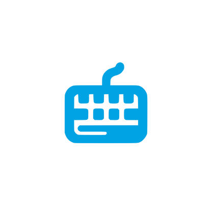 Keyboard Logo Design #00a3e4