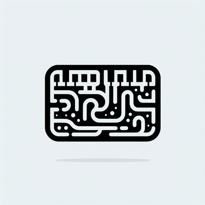 Logo with Circuit Design