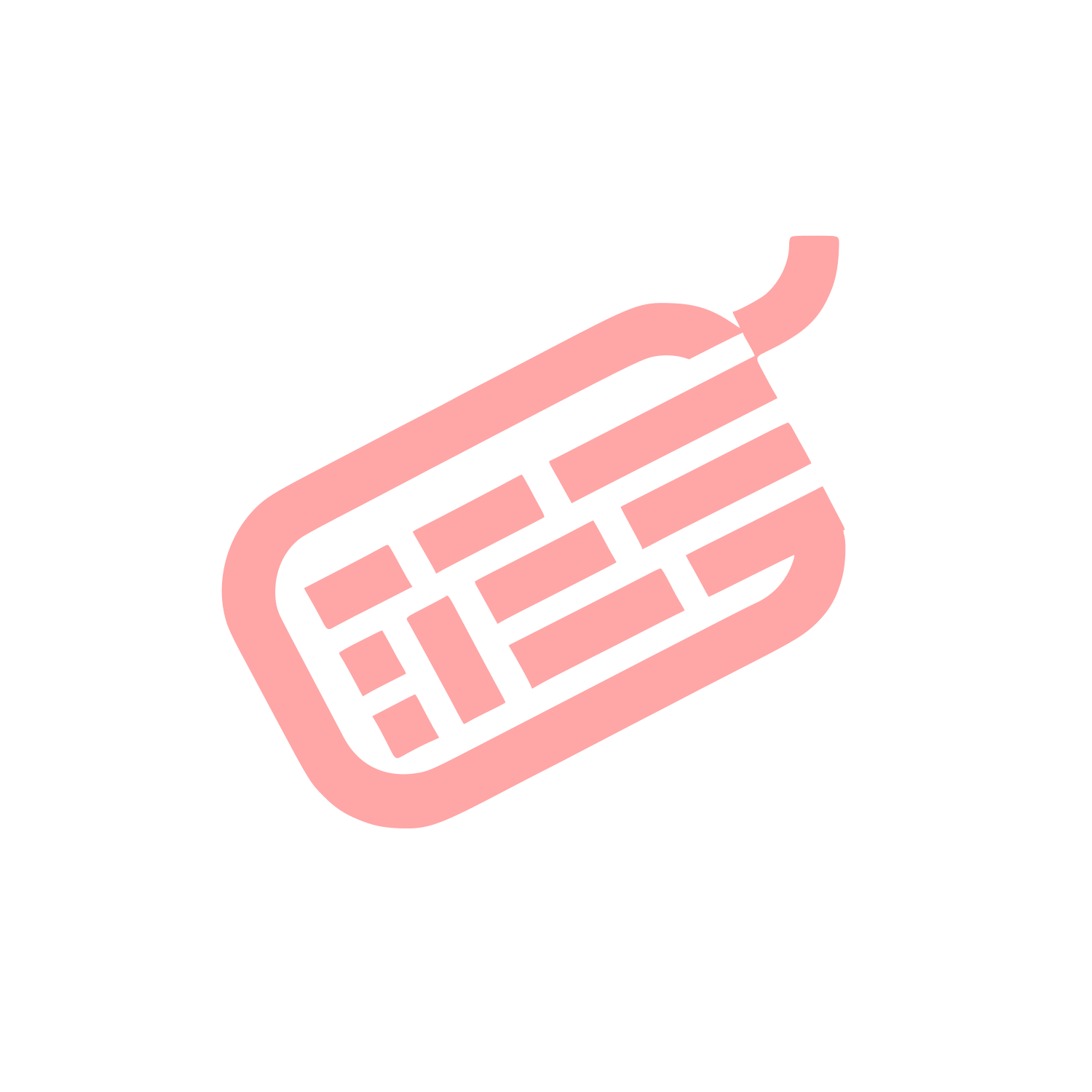 Stylized Keyboard Logo #ffa6a6