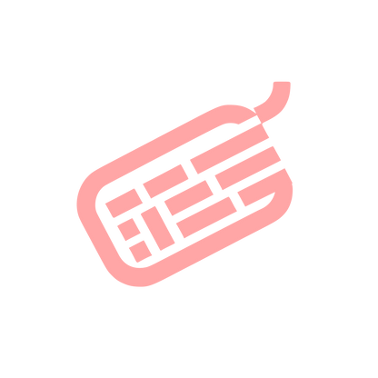 Stylized Keyboard Logo #ffa6a6