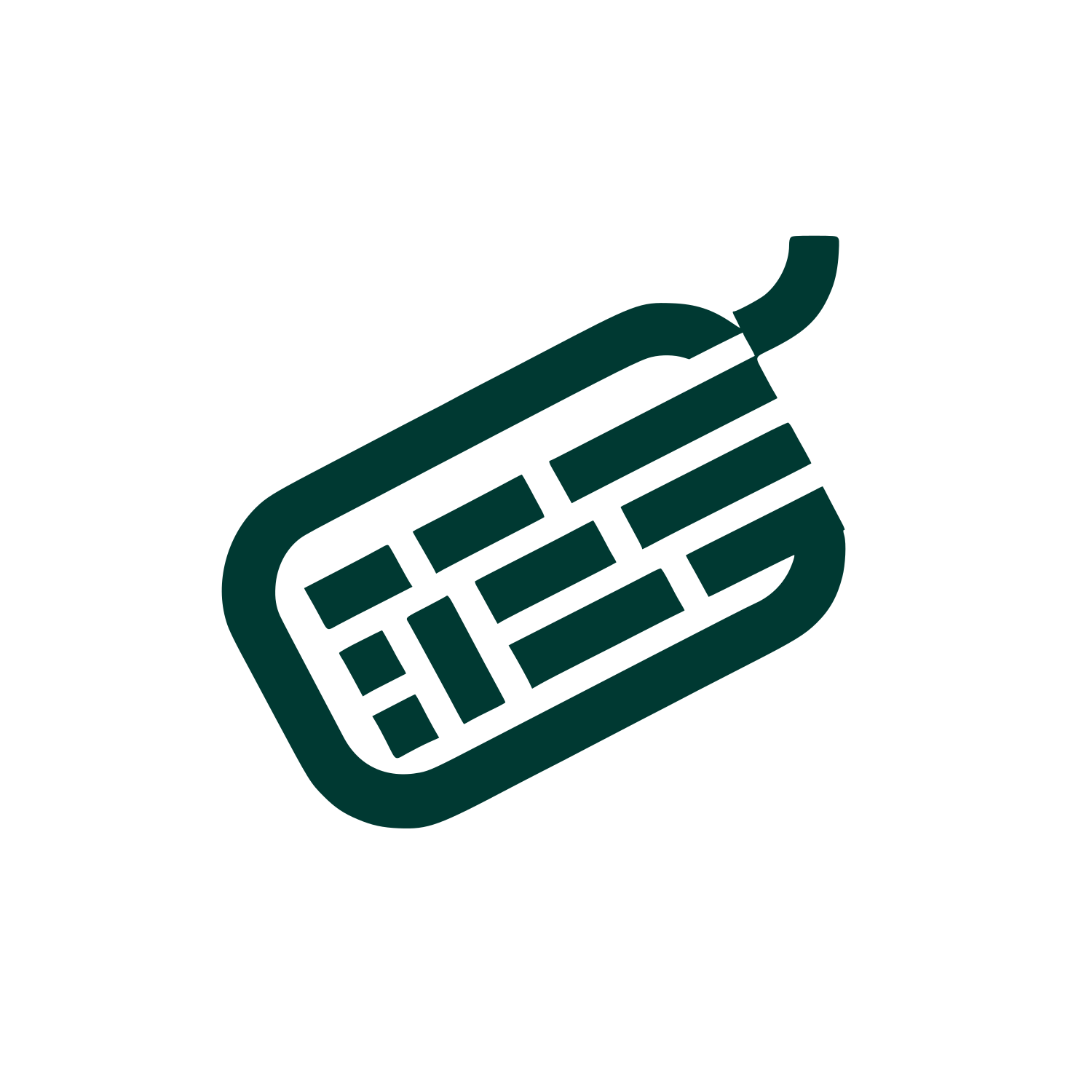 Stylized Keyboard Logo #003932