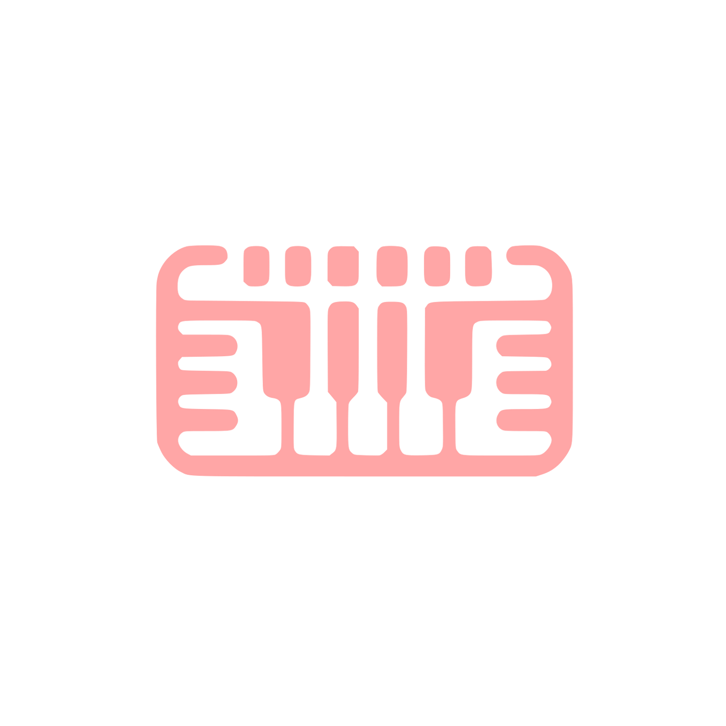 Keyboard Music Logo #ffa6a6
