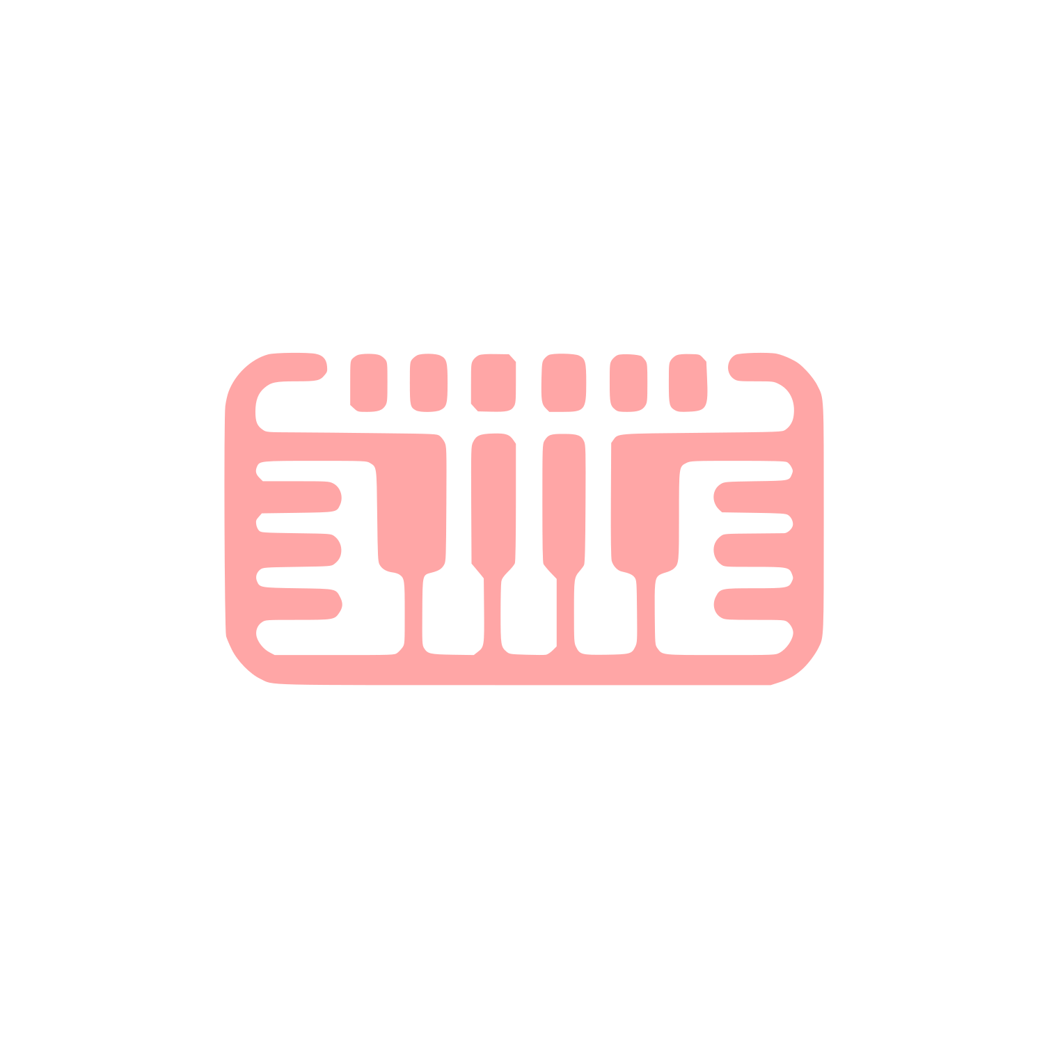 Keyboard Music Logo #ffa6a6