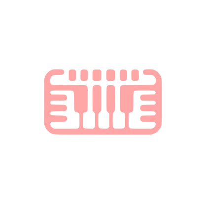 Keyboard Music Logo #ffa6a6