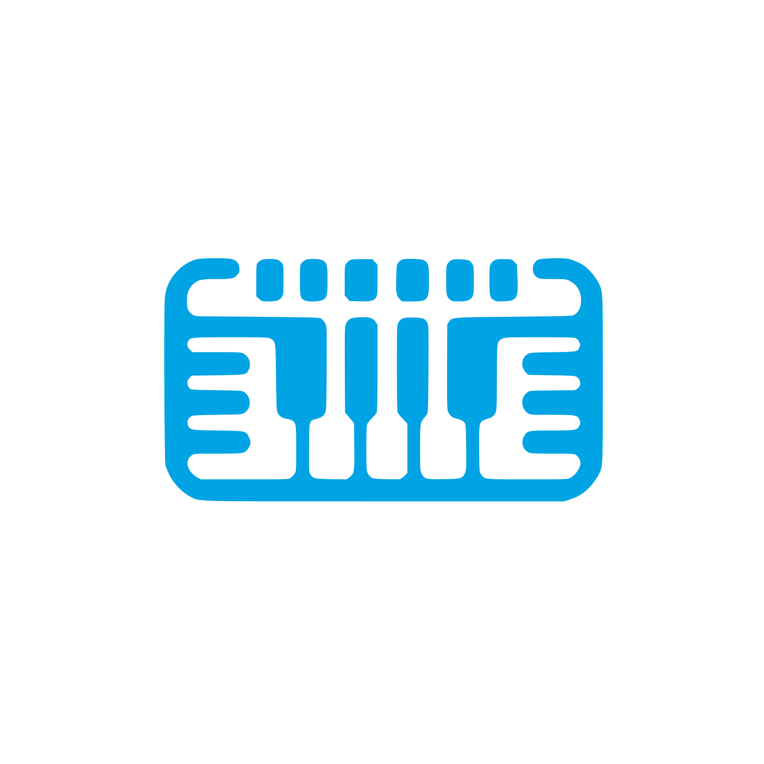Keyboard Music Logo #00a3e4
