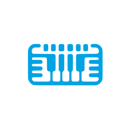 Keyboard Music Logo #00a3e4