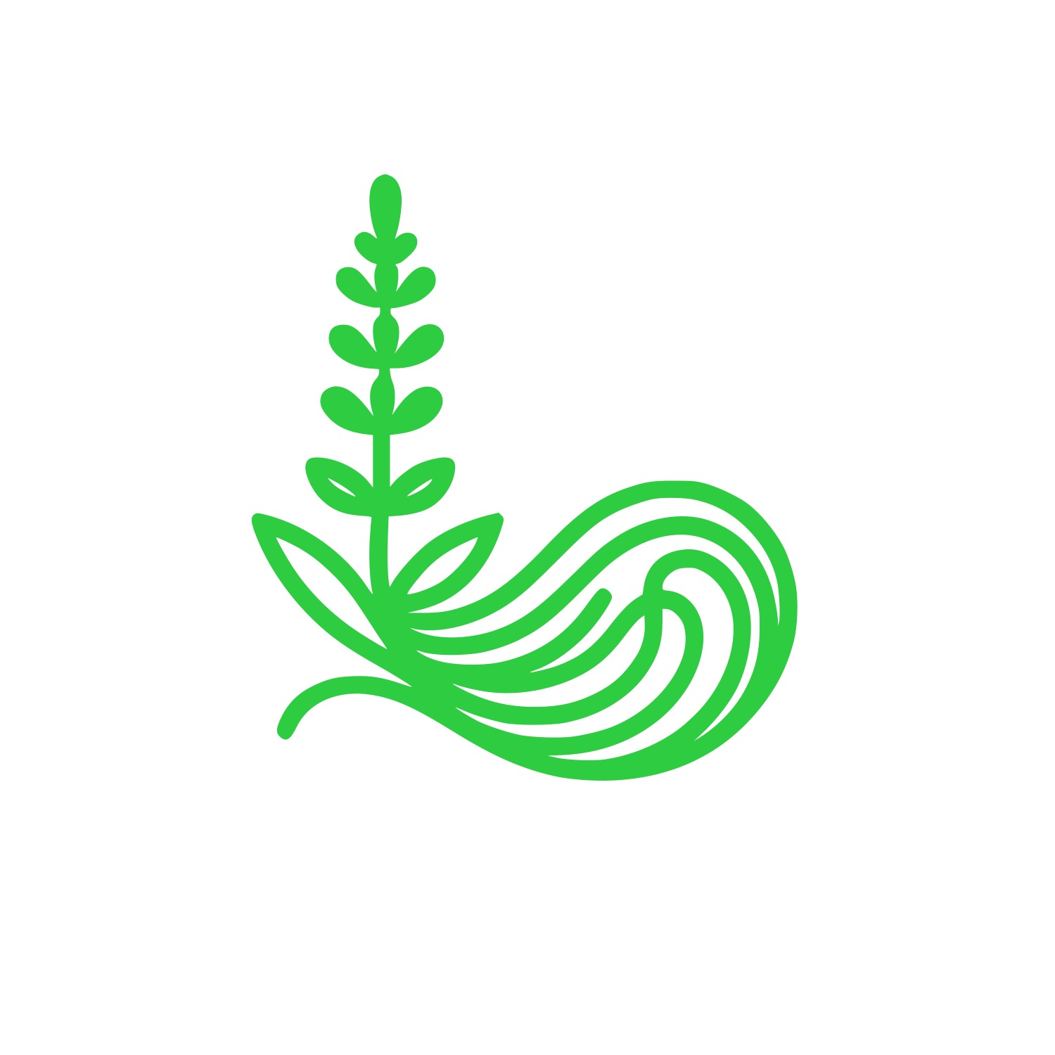 Nature and Fluidity Logo #2ECC40