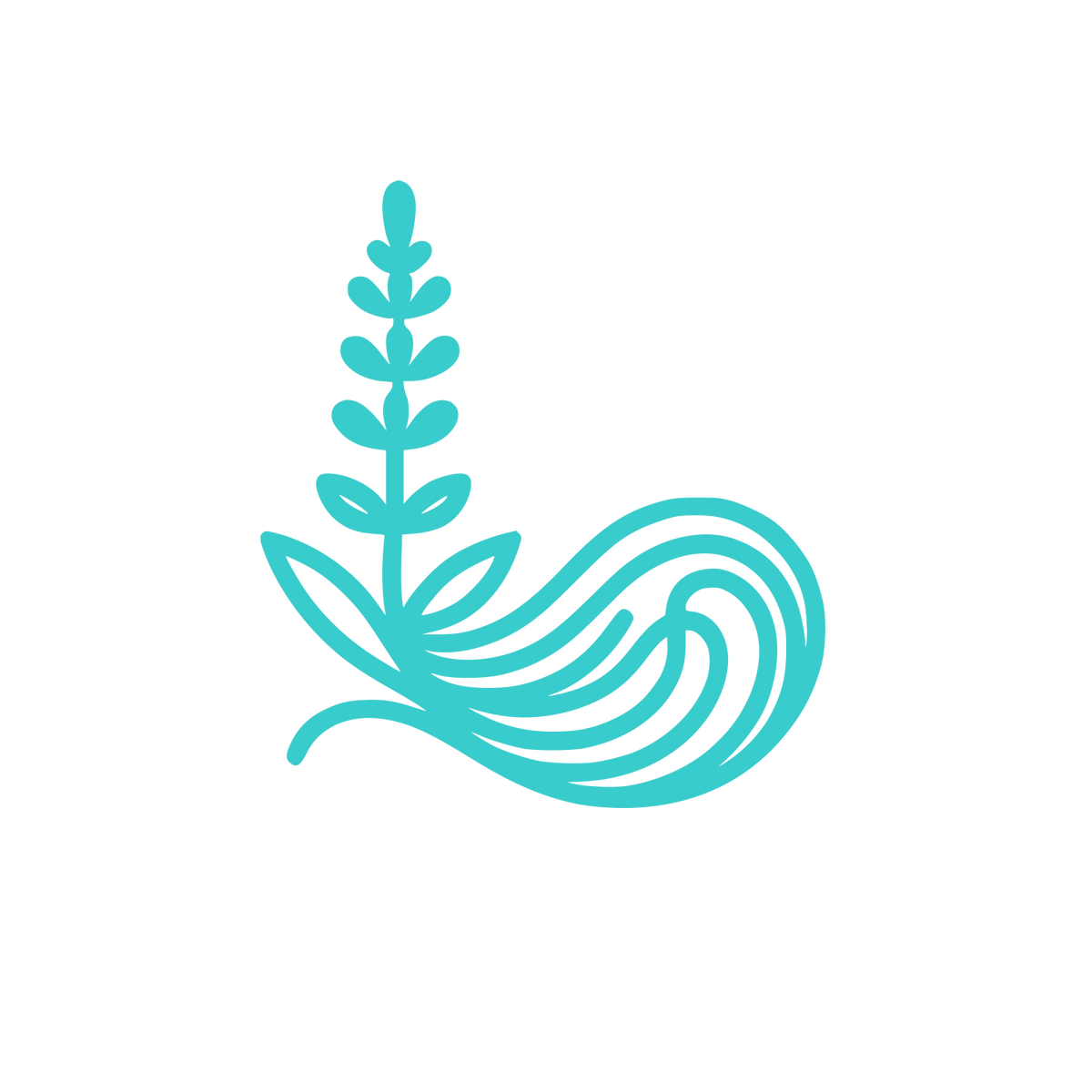 Nature and Fluidity Logo #39CCCC