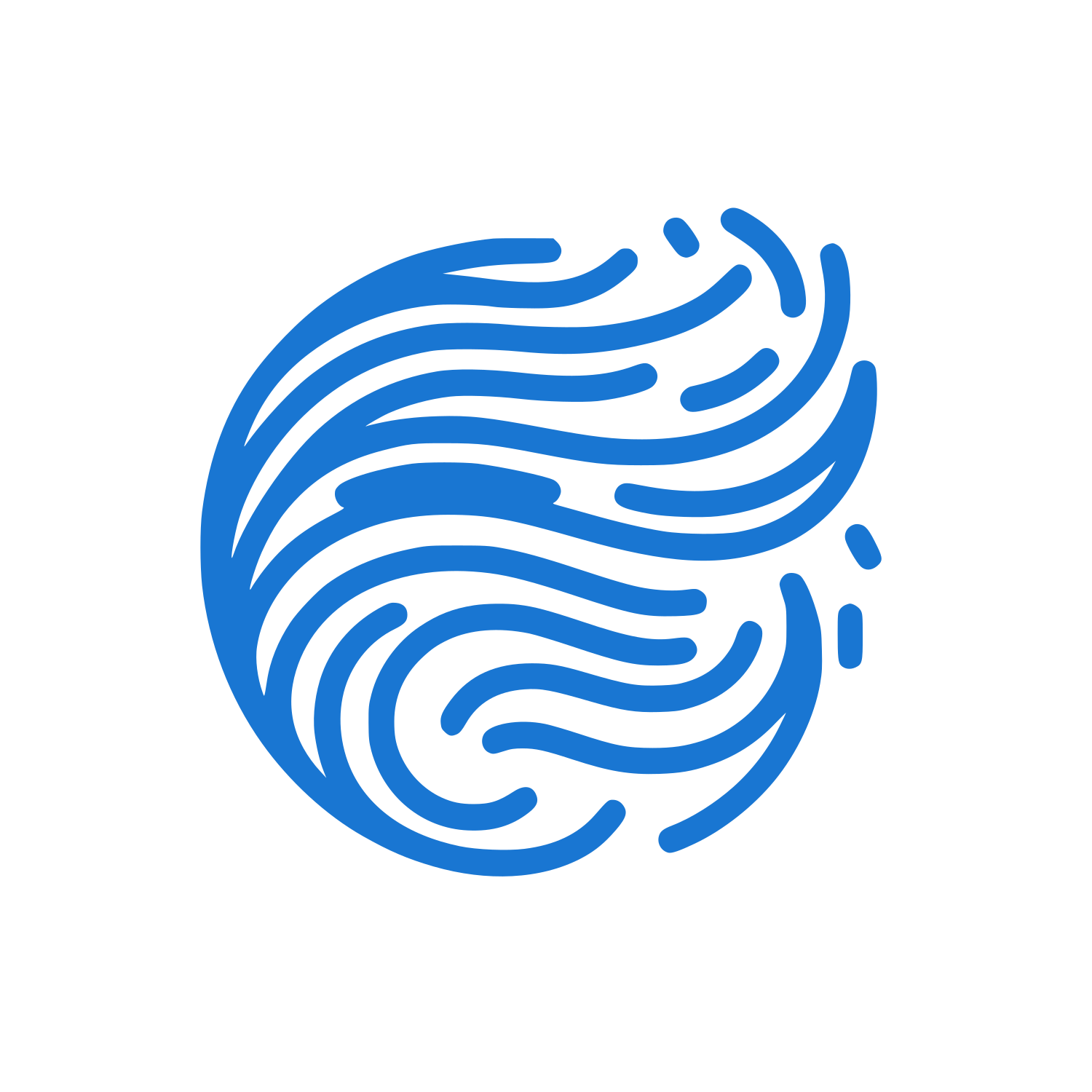 Swirl Circle Design #1976D2