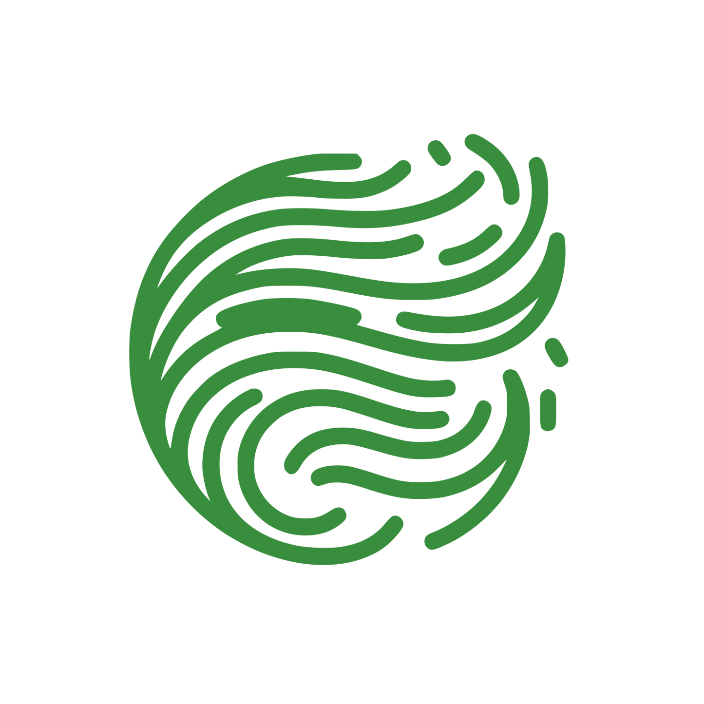 Swirl Circle Design #388E3C