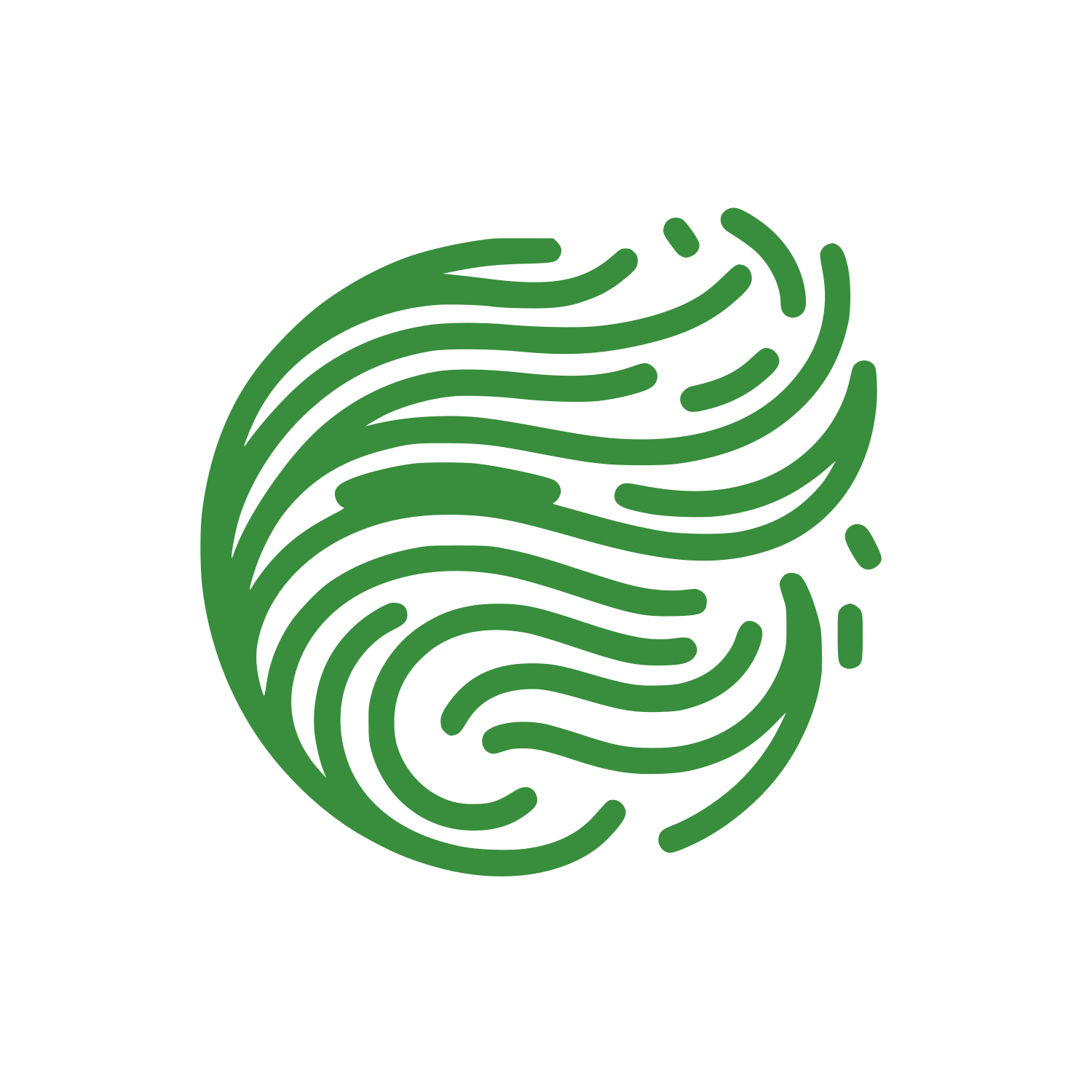 Swirl Circle Design #388E3C